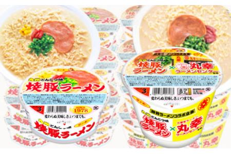 A4-038F「焼豚ラーメン×丸幸ラーメン」と「焼豚ラーメン」セット