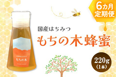 【6か月定期便】みよしの蜂蜜(もちの木)220g×1本 K063402