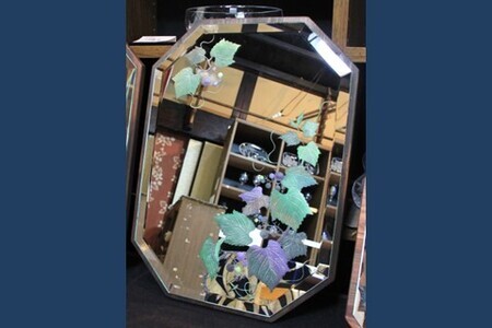 里山彩鏡・山葡萄の壁掛面取り鏡 K024071