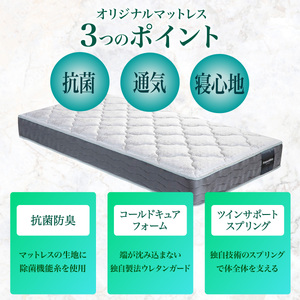 フランスベッド BG-001（脚付タイプ）シングル【マットレスセット】J-388