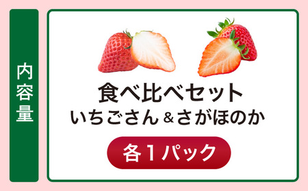 【先行予約】数量限定 いちごさん＆さがほのか食べ比べセット ★贈り物にも最適★