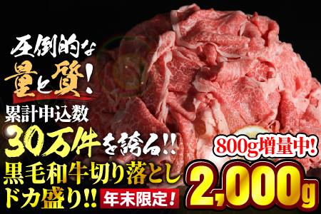 黒毛和牛｢切り落とし｣ ドカ盛り1500g　寄付金額：10000円