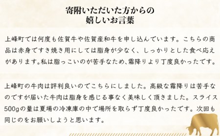 【佐賀産和牛】モモスライス(すき焼き・しゃぶしゃぶ)500g B-1014