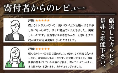 B-1013 【佐賀産和牛】特選カルビ焼肉用 500g