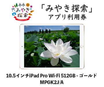 IP-36C　みやき探索アプリ利用券（10.5 iPad Pro Wi-Fi 512GB　ゴールド MPGK2J/A 付き）