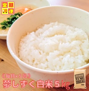 CIC92_『新米予約初回2025年10月発送』【５回定期便】『夢しずく』白米５ｋｇ 【五つ星お米マイスター厳選！】