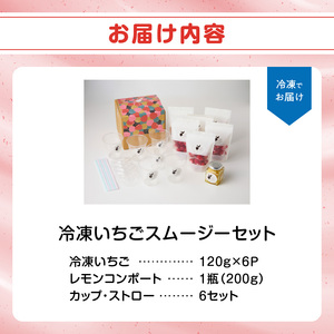 冷凍いちごスムージーセット ／ シロップ漬け スムージー【A185】