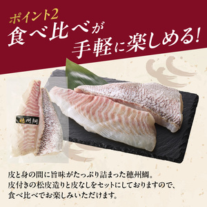 朝締め穂州鯛 サク2人前（12月配送）／ 真鯛 刺身【A127-12】