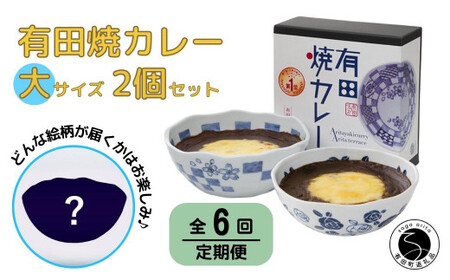 【6回定期便】有田焼カレー(大)【器いろいろ】2個セット JR九州駅弁グランプリ テレビ番組全国駅弁ランキング1位 F130-1