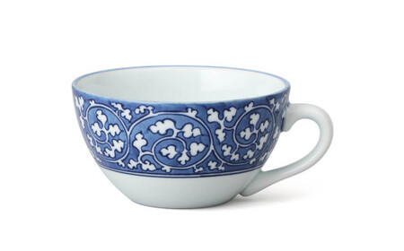 源右衛門窯 染付唐草濃 スープ碗 器 食器 皿 デザートカップ カフェオレボウル 有田焼 A60-82