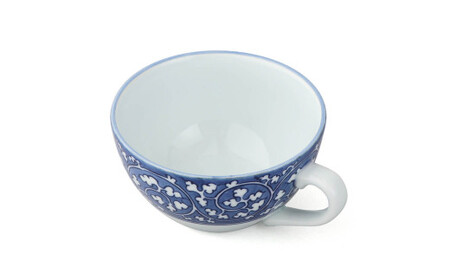 源右衛門窯 染付唐草濃 スープ碗 器 食器 皿 デザートカップ カフェオレボウル 有田焼 A60-82