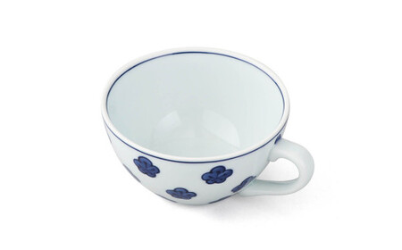 源右衛門窯 染付梅散し スープ碗 器 食器 皿 デザートカップ カフェオレボウル 有田焼 35000円 3.5万円 A35-501