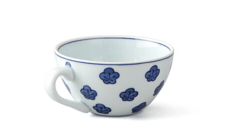 源右衛門窯 染付梅散し スープ碗 器 食器 皿 デザートカップ カフェオレボウル 有田焼 35000円 3.5万円 A35-501