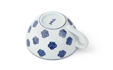 源右衛門窯 染付梅散し スープ碗 器 食器 皿 デザートカップ カフェオレボウル 有田焼 35000円 3.5万円 A35-501