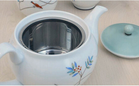 AA40-270 香蘭社 小鳥の詩・茶の間揃 有田焼 食器 うつわ 器 お湯飲み 急須 茶器