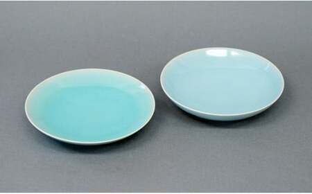 有田焼 翡翠天青取皿 2枚セット【梶原大敬 茂正工房】器 うつわ 食器