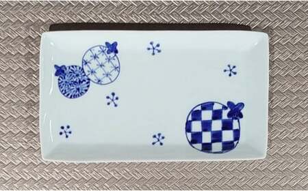 A35-259 有田焼 長角皿 絵変わり3枚セット 白峰堂 食器 うつわ 器 さかな皿 プレート