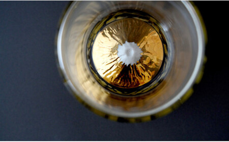 有田焼 フォーチューングラス 小 (黄金富士) 2個セット 富士山 ダブルウォールグラス お正月 東洋セラミックス 35000円 3.5万円 A35-523