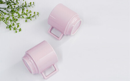 有田焼 世界一つよいマグカップ ～エヌ・マグ～ ペールピンク 2個 セット 匠 Takumi 強化磁器 割れにくい スタッキング スタイリッシュ ギフト プレゼント ピンク A14-142