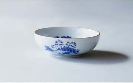 起山窯 有田焼 山水絵 小鉢 A17-1
