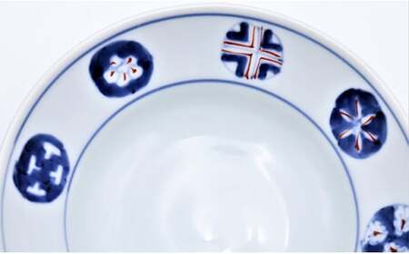 有田焼 染錦丸紋 かぶと鉢2枚 あや千 A40-290