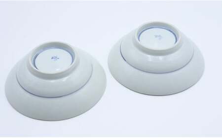 有田焼 染錦丸紋 かぶと鉢2枚 あや千 A40-290