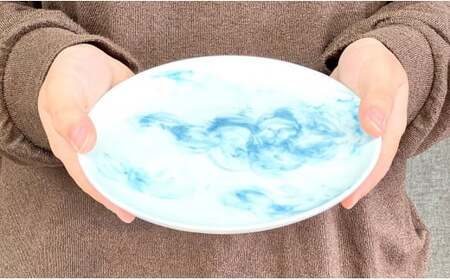 ARITAYAKI MUTSU 空（ブルー）17.5cm プレート・ボウル ペアセット 有田焼 食器 うつわ 和モダン 手描き A50-244