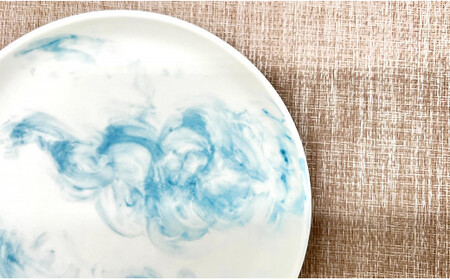 ARITAYAKI MUTSU 空（ブルー）17.5cm プレート・ボウル ペアセット 有田焼 食器 うつわ 和モダン 手描き A50-244