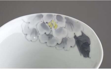 有田焼 食洗機対応 なぶり深小丼 薄墨牡丹 薄墨朱牡丹 2個セット【泰山】器 食器 ボウル 丼ぶり 鉢 深めの丼ぶり 小さめ丼ぶり 豪華 丼ぶり 海鮮丼の丼ぶりにも A40-321