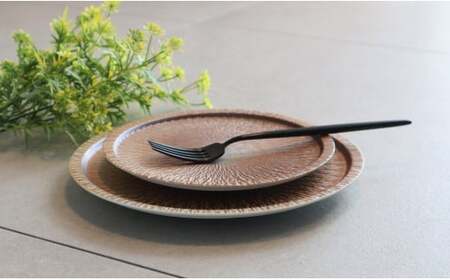 有田焼 Kanna plate（錆銀彩）2枚セット【まるふく】パスタ皿 ケーキ皿 プレート お皿 おしゃれ ワンプレート A35-291