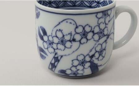 有田焼 シマエナガ マグカップ (小)【道雪窯】食器 器 うつわ 染付 手書き しまえなが 鳥モチーフ 35000円 3.5万円 A35-535