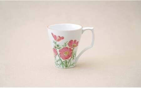 有田焼 絵変わりペアマグカップ 職人舎  【伝統工芸士・秋月ちぐさ】食器 器 うつわ 赤絵 モダン コーヒー 伝統工芸 手描き 工業組合 A40-349