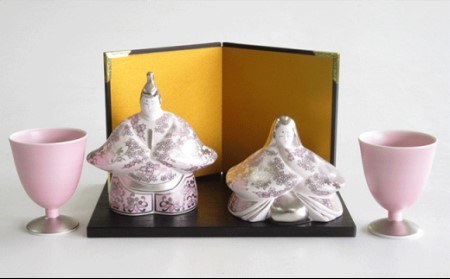 A140-9 ARITA PORCELAIN LAB(アリタポーセリンラボ) JAPAN CHERRY・雛人形 ぼんぼり付