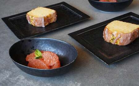 有田焼 21cm リム長角 プレート / 14cm オーバルボウル 4枚 セット【金善製陶所】食器 プレート 皿 セット おしゃれ モダン 電子レンジ対応 磁器 デザイン 黒 長角皿 ボウル 40000円 4万円 A40-362