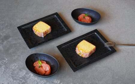 有田焼 21cm リム長角 プレート / 14cm オーバルボウル 4枚 セット【金善製陶所】食器 プレート 皿 セット おしゃれ モダン 電子レンジ対応 磁器 デザイン 黒 長角皿 ボウル 40000円 4万円 A40-362