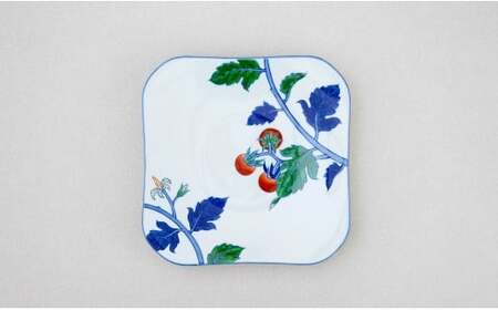 【はっしーさんおすすめ！】有田焼 染錦小蕃茄文（大）【源右衛門窯】 食器 器 うつわ パスタ皿 カレー皿 皿 大皿 手描き A90-49