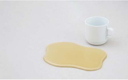 【宇賀なつみさんおすすめ！】有田焼 2016/ GS Tray & Mug set ( yellow / white ) 【2016/ オリジナル】有田焼 食器 器 うつわ シンプル マグカップ プレート A18-164