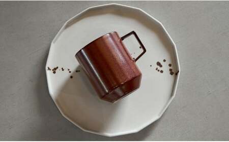 有田焼 23.5cm 十六角プレート 80カットマグ 2点 セット【金善製陶所】プレート マグカップ ワンプレート ギフト お家 おしゃれ カフェ A35-675 