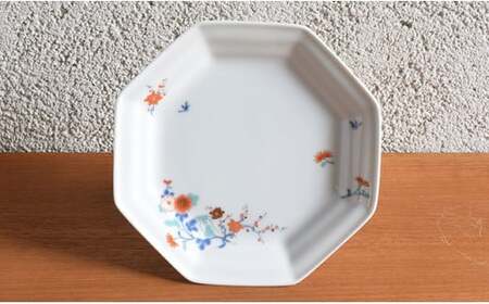 A150-47 深川製磁 【有田焼】色絵花鳥紋 ペア紅茶碗皿・ケーキ皿