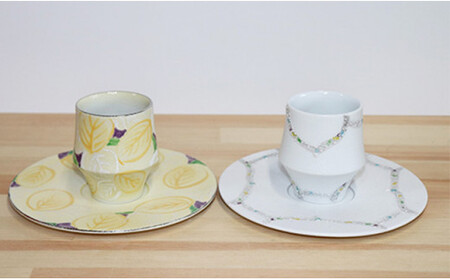 40 122 てん まる 工房 コーヒーカップ ソーサーペアセット 陶窯みかわや 佐賀県有田町 ふるさと納税サイト ふるなび