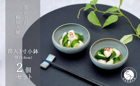 有田焼 貫入青磁3寸小鉢 2個セット【梶原大敬 茂正工房】器