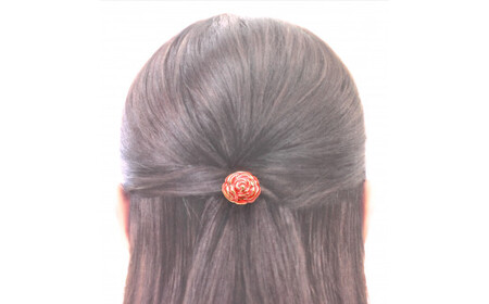 cocosara 有田焼 The longed-for red rose ヘアゴム＆イヤリング A10-187