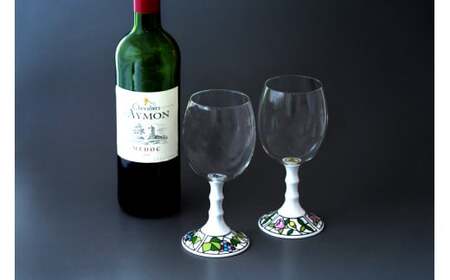 有田焼 有田浪漫 グラスワイン ( ビートロ葡萄 / ビートロ薔薇)【東洋セラミックスオリジナル】食器 グラス ワイングラス ペア セット ブドウ バラ 上品 華やか ギフト A18-156