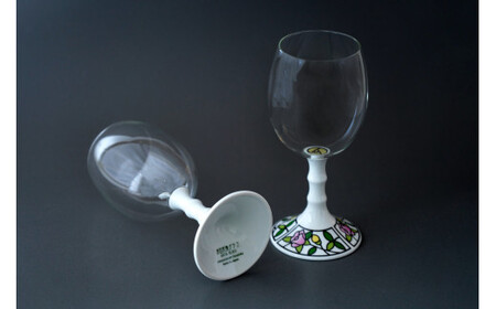 有田焼 有田浪漫 グラスワイン ( ビートロ葡萄 / ビートロ薔薇)【東洋セラミックスオリジナル】食器 グラス ワイングラス ペア セット ブドウ バラ 上品 華やか ギフト A18-156