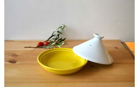 有田焼 レンジタジン鍋（イエロー）＆取り皿（黄唐草）5枚 東洋セラミックス A18-221