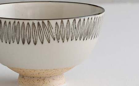 有田焼 hibi kuppi RICE BOWL 2個セット【ヤマト陶磁器】食器 器 うつわ 磁器 陶磁器 茶碗 茶わん ごはん茶碗 ペア 2個 セット シンプル ベージュ 印判手 A25-587