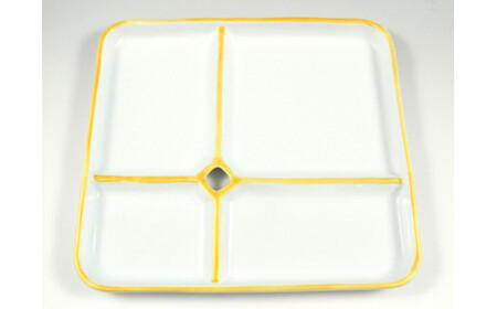 有田焼 One Plate 1+3 金ライン赤ライン 2枚セット 三光堂 A35-194