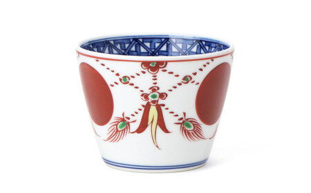 源右衛門窯　赤絵瓔珞手 小鉢　有田焼 源右衛門窯 赤絵瓔珞手 そば猪口 器 食器 小鉢 そばちょこ 有田焼 A55