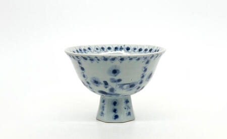 有田焼 工房禅 横田翔太郎 染付 すみれ 高台鉢 初期伊万里 24to3 西富陶磁器 A18-200