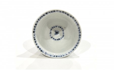 有田焼 工房禅 横田翔太郎 染付 すみれ 高台鉢 初期伊万里 24to3 西富陶磁器 A18-200